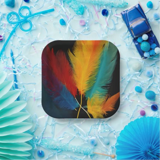 Südwest Feather Abstrakt Pappteller (Party)