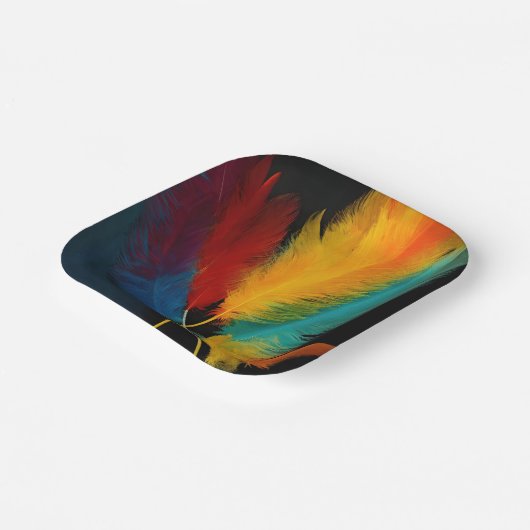 Südwest Feather Abstrakt Pappteller (Gewinkelt)