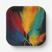 Südwest Feather Abstrakt Pappteller (Vorderseite)