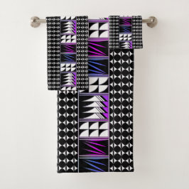 Südwest Feather Segen in heißen Rosa Badhandtuch Set