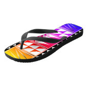 Südwest Feather Segnungen in Regenbogen Badesandalen (Schrägansicht)