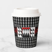 Südwest Feather Segnungen in Rot Pappbecher (Rückseite)