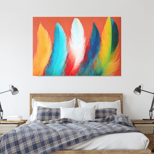 Südwest Feathers Leinwanddruck (Insitu (Schlafzimmer))
