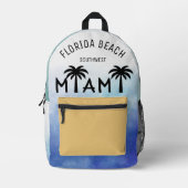 Südwest Florida Strand Miami Blue Bedruckter Rucksack (Vorderseite)