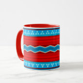 Südwest-Fluss-Canyon-Geometrisch-Rot-Türkis Tasse (Vorderseite Links)