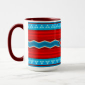 Südwest-Fluss-Canyon-Rot-Türkis-Monogramm Tasse (Links)