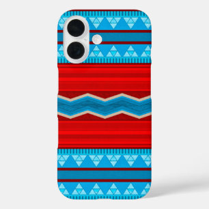 Südwest-Flusscanyon geometrisch Rot Türkis iPhone 16 Hülle