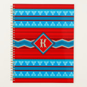 Südwest-Flusscanyon-Rot-Türkis-Monogramm Planer (Vorderseite)