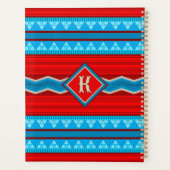 Südwest-Flusscanyon-Rot-Türkis-Monogramm Planer (Rückseite)