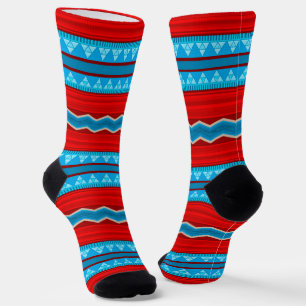 Südwest-Flusscanyon Rot und Türkis Socken