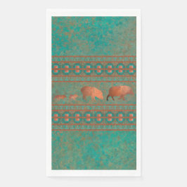 Südwest Fun Javelina Familie Kupfer Aquamarin Serviette
