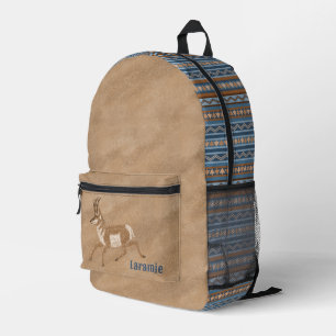 Südwest Gabelböcke Geometrischer Druck Personalisi Bedruckter Rucksack