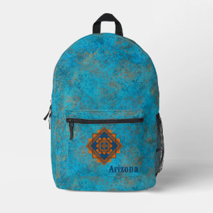 Südwest-Gebirgsgipfel personalisierter Türkis Bedruckter Rucksack