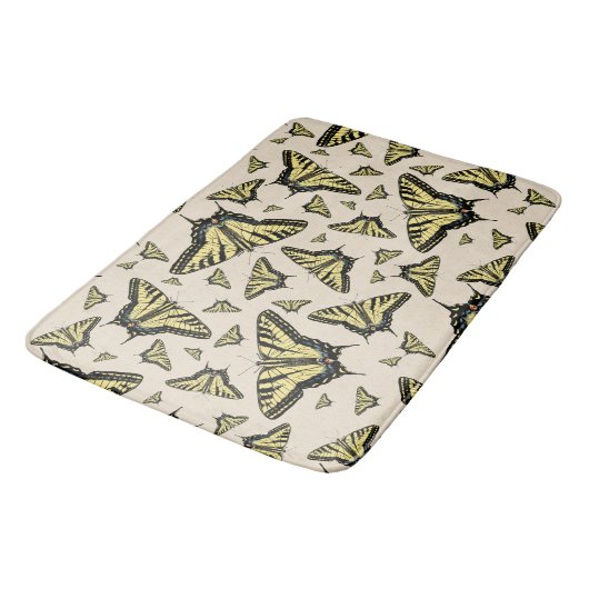 Südwest-Gelbe Frack-Schmetterlinge überall Badematte (Schrägansicht)