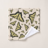 Südwest-Gelbe Frack-Schmetterlinge überall Badhandtuch Set (Waschlappen)