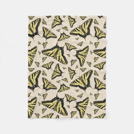 Südwest-Gelbe Frack-Schmetterlinge überall Fleecedecke (Vorderseite)