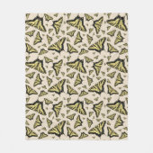 Südwest-Gelbe Frack-Schmetterlinge überall Fleecedecke (Vorderseite)