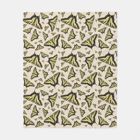 Südwest-Gelbe Frack-Schmetterlinge überall Fleecedecke (Vorderseite)