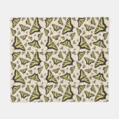 Südwest-Gelbe Frack-Schmetterlinge überall Fleecedecke (Vorderseite (Horizontal))