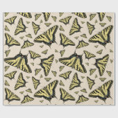 Südwest-Gelbe Frack-Schmetterlinge überall Geschenkpapier (Flach)