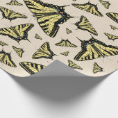 Südwest-Gelbe Frack-Schmetterlinge überall Geschenkpapier (Ecke)