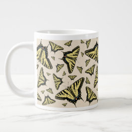 Südwest-Gelbe Frack-Schmetterlinge überall Jumbo-Tasse
