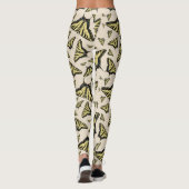 Südwest-Gelbe Frack-Schmetterlinge überall Leggings (Rückseite)