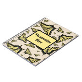 Südwest-Gelbe Frack-Schmetterlinge überall Notizblock (Linke Seite)