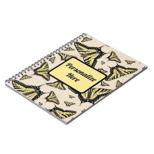 Südwest-Gelbe Frack-Schmetterlinge überall Notizblock (Linke Seite)