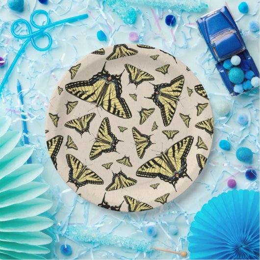 Südwest-Gelbe Frack-Schmetterlinge überall Pappteller (Party)