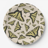 Südwest-Gelbe Frack-Schmetterlinge überall Pappteller (Vorderseite)