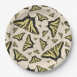 Südwest-Gelbe Frack-Schmetterlinge überall Pappteller