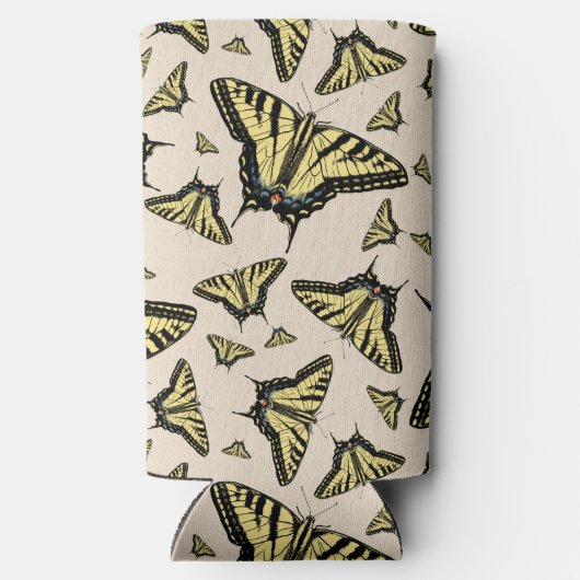 Südwest-Gelbe Frack-Schmetterlinge überall Selters Dosenkühler (Rückseite)