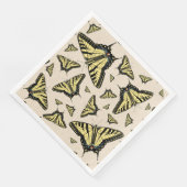 Südwest-Gelbe Frack-Schmetterlinge überall Serviette (Ecke)