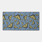 Südwest-Gelbes Frack Butterfly Blue Schreibtischunterlage (Vorderseite)