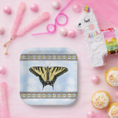 Südwest-Gelbes Frack Butterfly Blue Sky Pappteller (Party)