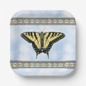 Südwest-Gelbes Frack Butterfly Blue Sky Pappteller (Vorderseite)