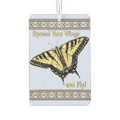 Südwest-Gelbes Frack Butterfly Custom Autolufterfrischer (Rückseite)