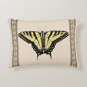 Südwest-Gelbes Frack Butterfly Dekokissen