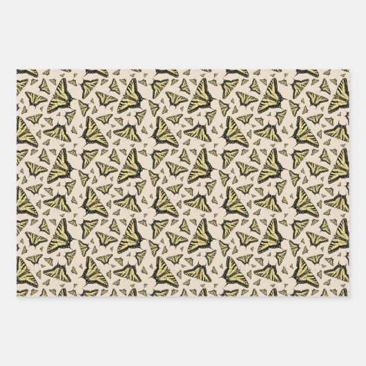 Südwest-Gelbes Frack Butterfly Geschenkpapier Set (Vorderseite 2)