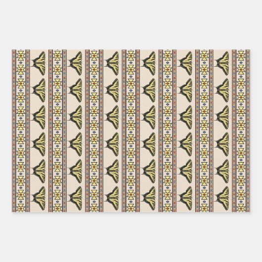 Südwest-Gelbes Frack Butterfly Geschenkpapier Set (Vorderseite)