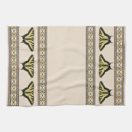 Südwest-Gelbes Frack Butterfly Geschirrtuch