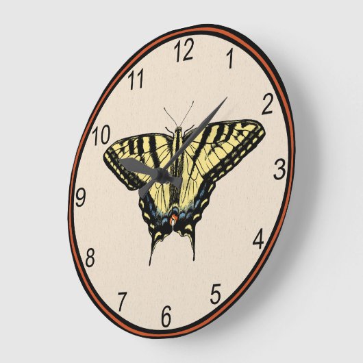 Südwest-Gelbes Frack Butterfly Große Wanduhr (Winkel)