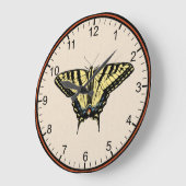 Südwest-Gelbes Frack Butterfly Große Wanduhr (Winkel)