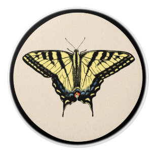 Südwest-Gelbes Frack Butterfly Keramikknauf