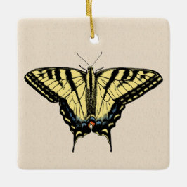 Südwest-Gelbes Frack Butterfly Keramikornament