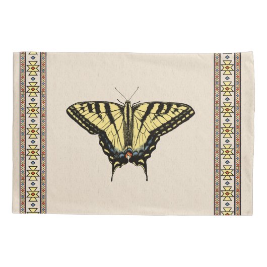 Südwest-Gelbes Frack Butterfly Kissenbezug (Rückseite-Links)