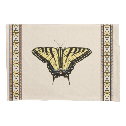 Südwest-Gelbes Frack Butterfly Kissenbezug (Vorderseite-Links)