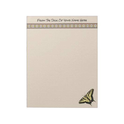 Südwest-Gelbes Frack Butterfly Notizblock (Rotiert)