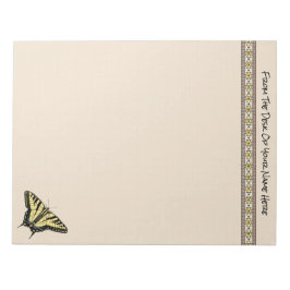 Südwest-Gelbes Frack Butterfly Notizblock